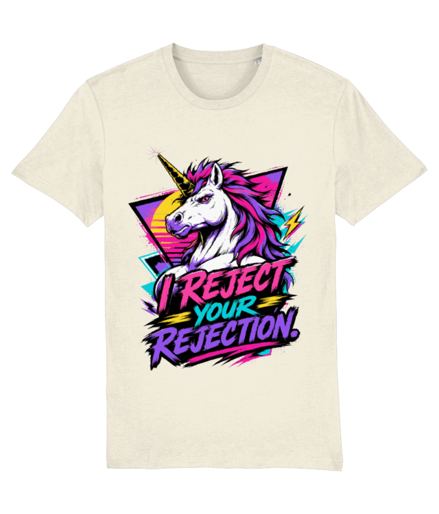 Funny Rejection Unicorn Retro Vaporwave Tee for Resilient Misfits Creator 2.0