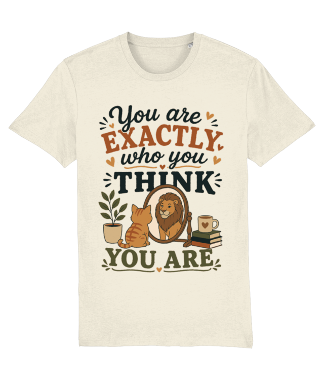 Cat Looking In Mirror Seeing Lion Shirt Funny Cat Lover Self Confidence Tee Creator 2.0