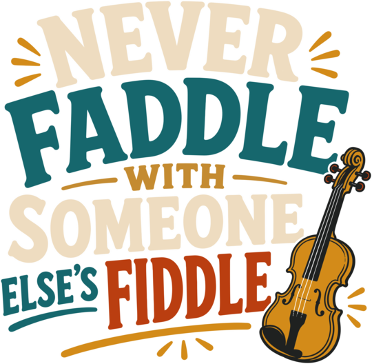 Funny Fiddle Player Design for Bluegrass Folk and Country Musicians