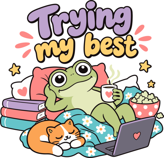 Funny Frog Procrastination Humor Relaxing Frogs Lover Lazy