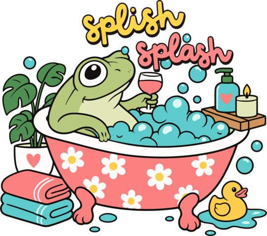 Funny Frog Relaxation Spa Bath Humor Relaxing Frogs Lover