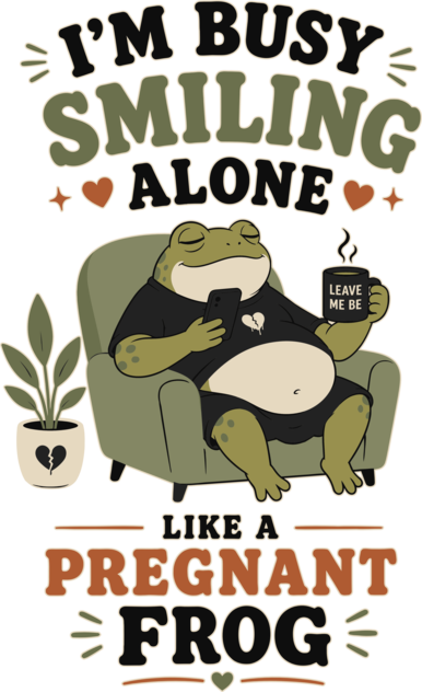 Funny Introvert Frog Design for Solitude Lovers and Quiet Personalities