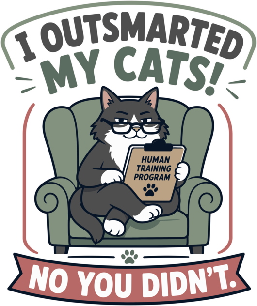 Funny Smart Cat Owner Humor Design for Cat Moms and Cat Dads