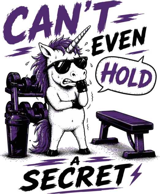 Funny Unicorn Secret Joke Gym Humor Sarcastic Unicorn Humor Gifts