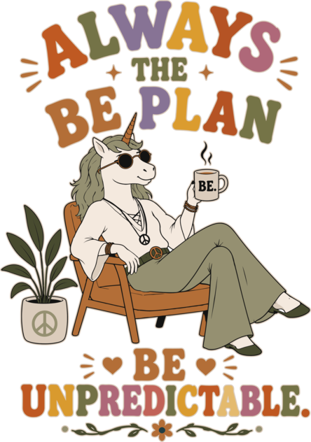 Hippie Unicorn Humor, Boho Lifestyle, Free Spirit Mindset, Retro Unicorn Fans, Positive Attitude Humor