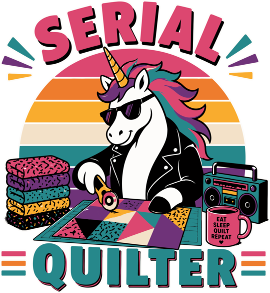 Unicorn Serial Quilter Quilting Fan