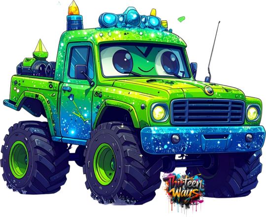 Cute Green Car For Kids