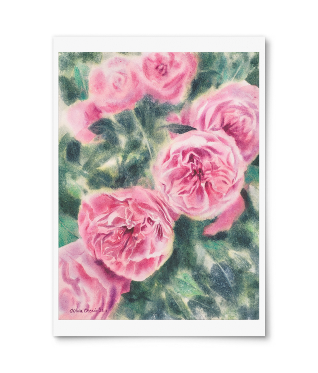 Hot Pink Roses Giclée Fine Art - Portrait | William Turner