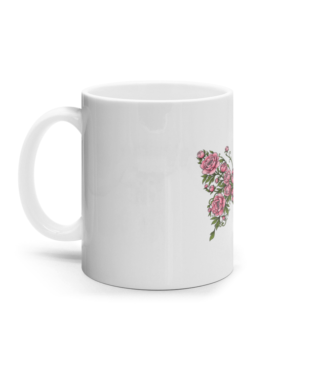 Peony butterfly Cana Ceramica Alba