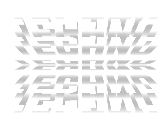 Techno flip effect white