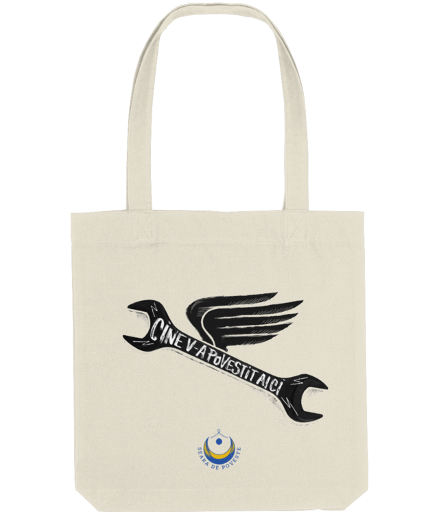 Sdp logo Cine v-a povestit aici Tote Bag