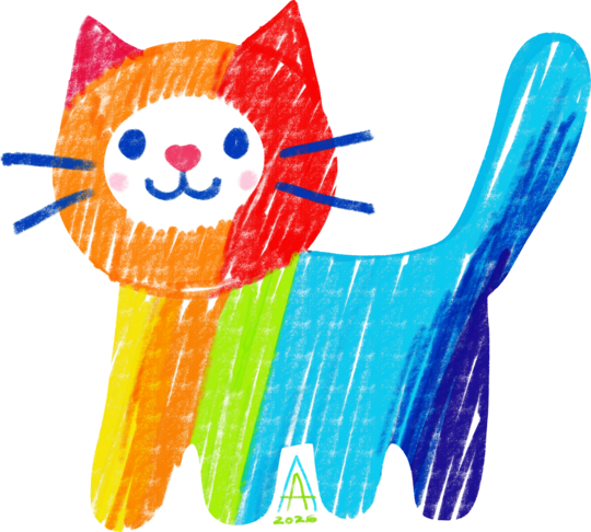 Rainbow Smitten Kitten 
