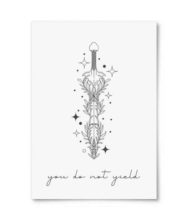 Throne of Glass - You do not yield William Turner | A4 Portrait [bookish]