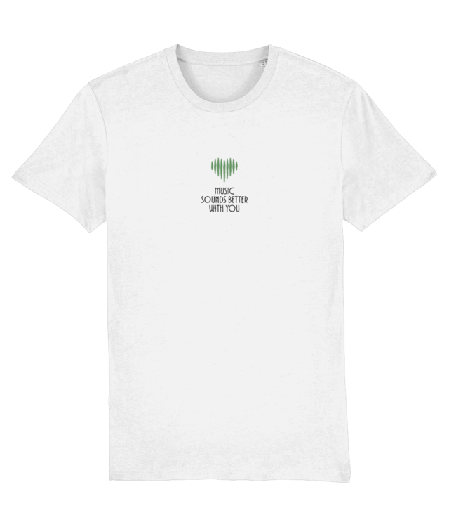 Heart-Shaped Soundwave, ”Music Sounds Better with You” | Creator 2.0 | Green & Black Illustration