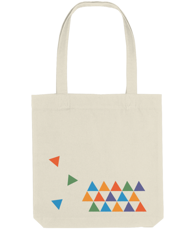 Abstract Geometry Tote Bag | Sacoșă Țesută de Bumbac Organic | Multicolored Illustration