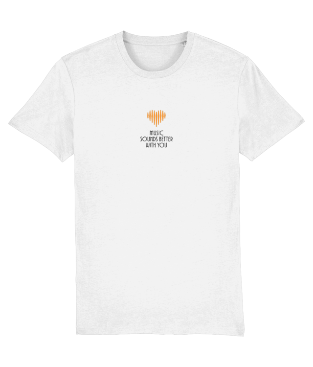 Heart-Shaped Soundwave, ”Music Sounds Better with You” | Creator 2.0 | Gold & Black Illustration