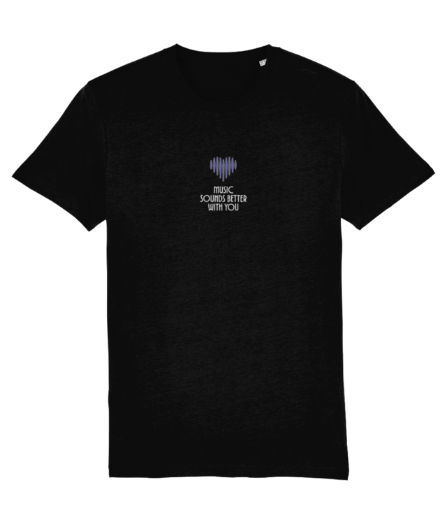 Heart-Shaped Soundwave, ”Music Sounds Better with You” | Creator 2.0 | Purple & White Illustration