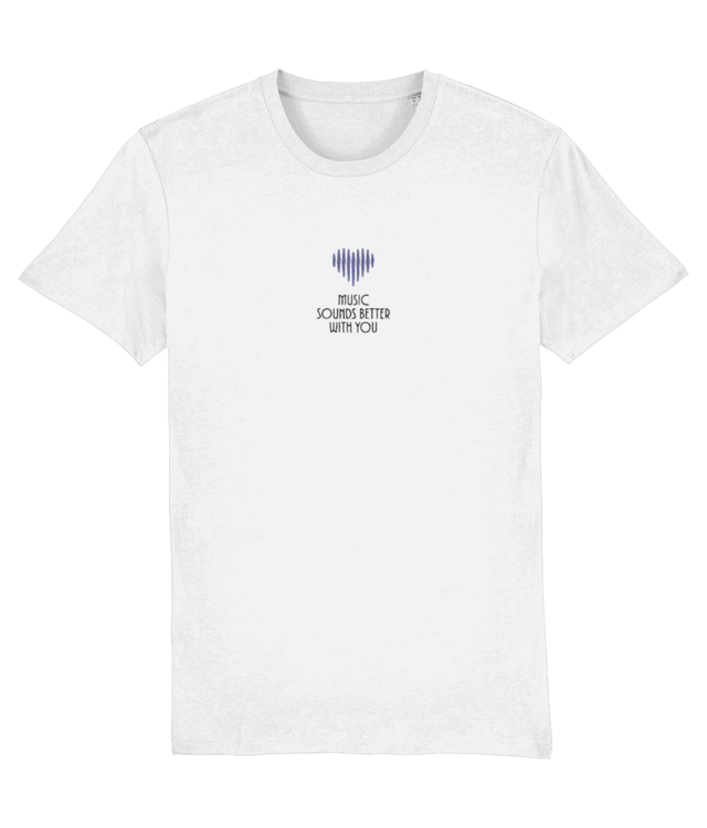 Heart-Shaped Soundwave, ”Music Sounds Better with You” | Creator 2.0 | Purple & Black Illustration