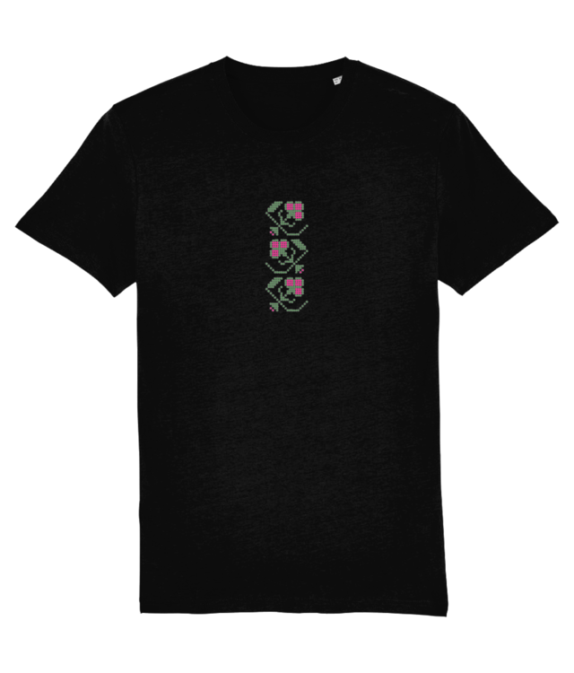 Motiv tradițional Moldova, reinterpretat | Roses Pattern | Creator 2.0 | Pink & Green Illustration