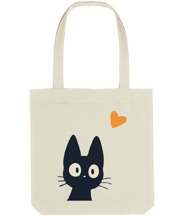 Cat Lover Tote Bag | Sacoșă Țesută de Bumbac Organic | Black & Gold Illustration