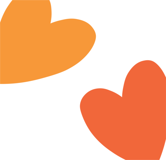 Heart Shapes Tote Bag | Sacoșă Țesută de Bumbac Organic | Gold & Orange Illustration
