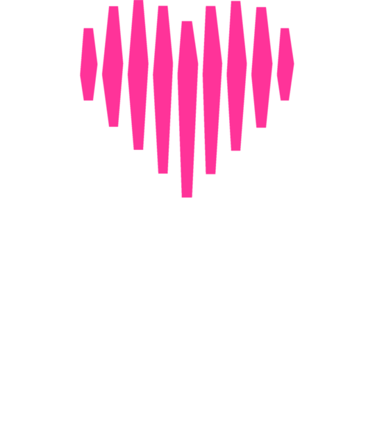 Heart-Shaped Soundwave, ”Music Sounds Better with You” | Creator 2.0 | Pink & White Illustration