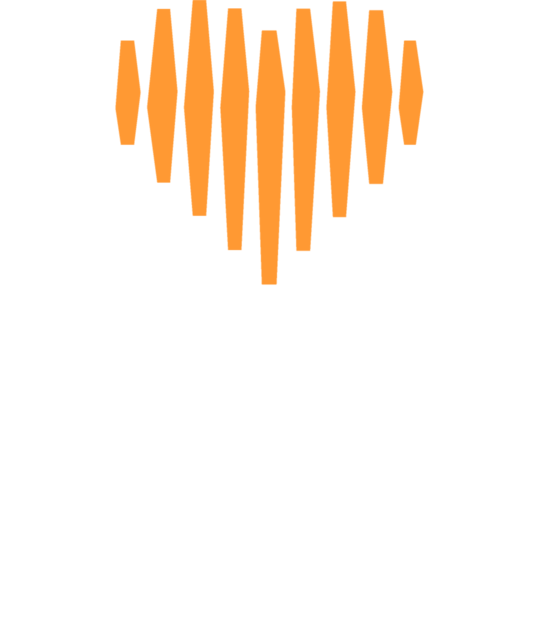 Heart-Shaped Soundwave, ”Music Sounds Better with You” | Creator 2.0 | Gold & White Illustration