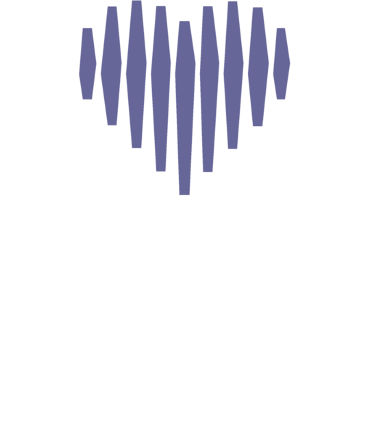 Heart-Shaped Soundwave, ”Music Sounds Better with You” | Creator 2.0 | Purple & White Illustration