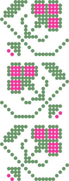 Motiv tradițional Moldova, reinterpretat | Roses Pattern | Creator 2.0 | Pink & Green Illustration