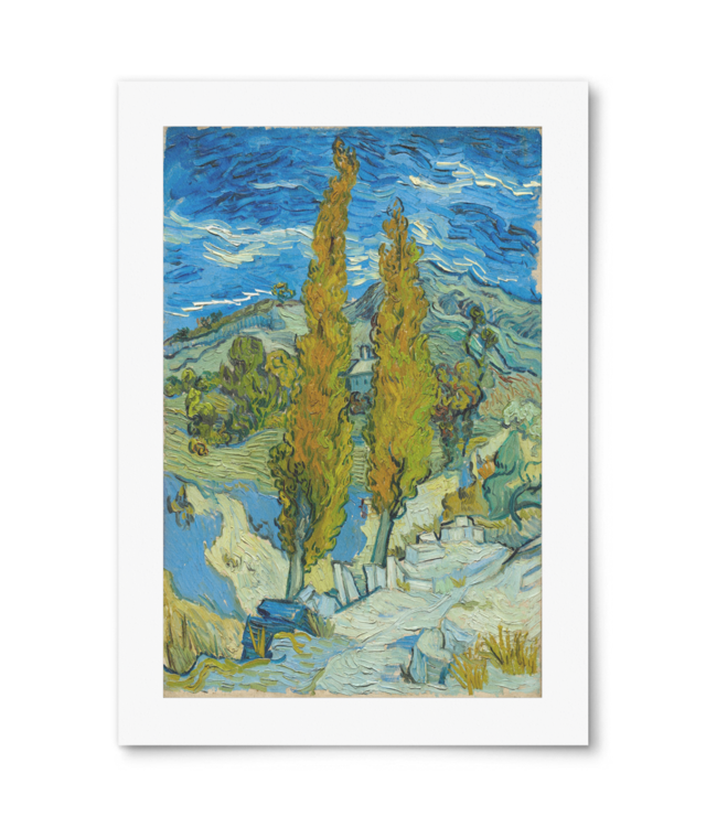 Vincent van Gogh - Les Peupliers à Saint-Rémy, 1889 | CU PASSE-PARTOUT| William Turner | A4 Portrait