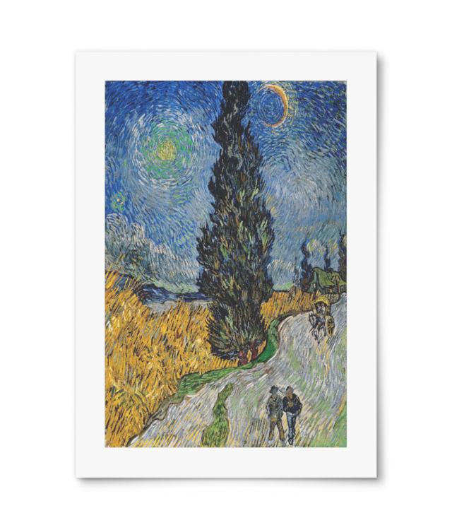 Vincent van Gogh - La Route aux cyprès et à l'étoile, 1890 William Turner | A4 Portrait