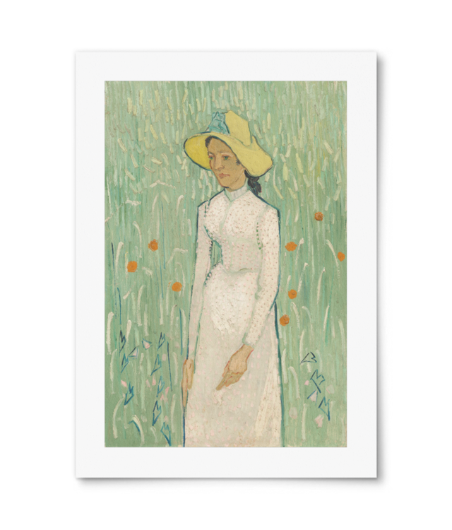 Vincent van Gogh - Jeunne fille en blanc, 1890 | CU PASSE-PARTOUT| William Turner | A4 Portrait