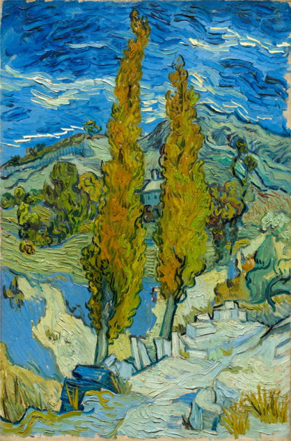 Vincent van Gogh - Les Peupliers à Saint-Rémy, 1889
