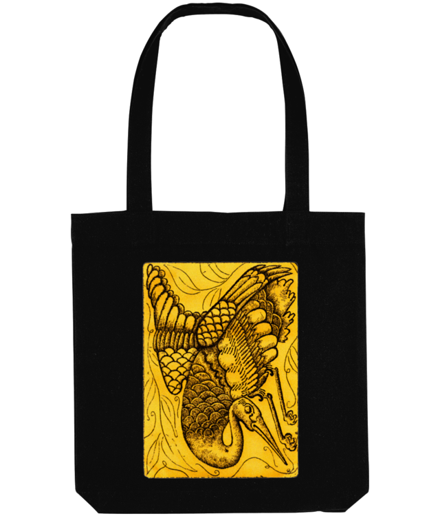 "Yellow crane" - gravură în metal