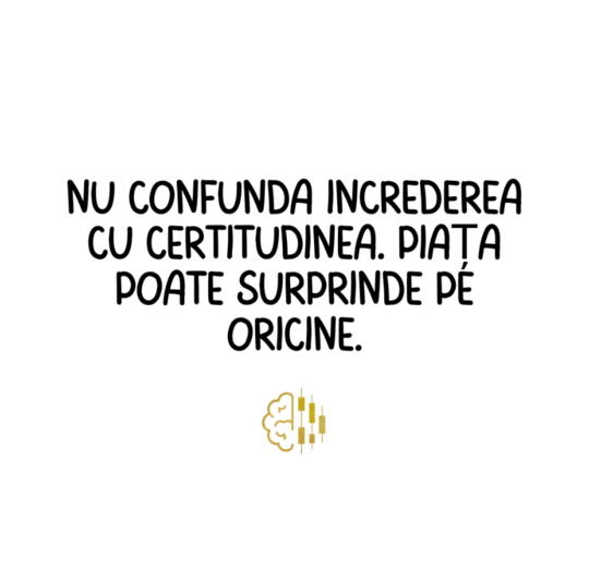 Nu confunda încrederea cu certitudinea. Piața poate surprinde pe oricine.