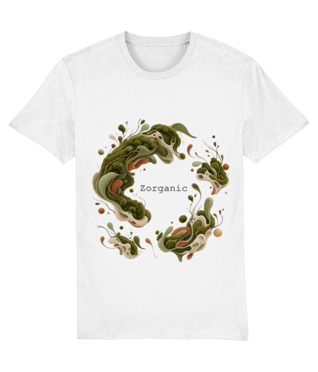 Tricou Vintos Z% ORGANIC 3D Unisex – „NATURAL STATE” Back Print – White & 3 more colors