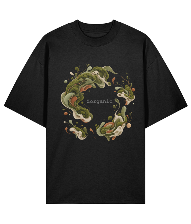 Tricou Vintos Z% ORGANIC 3D Unisex – Oversize Black/White