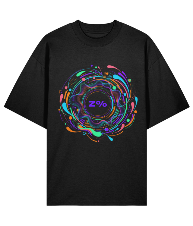 Tricou Vintos Z% VIBE Unisex – „NATURAL STATE” Back Print – Oversize B/W