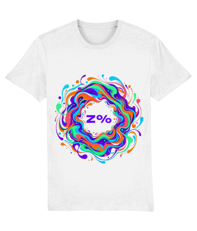 Tricou Vintos Z% SPLASH Unisex – „CATCH THE COLORS” Back Print – White & 4 more colors
