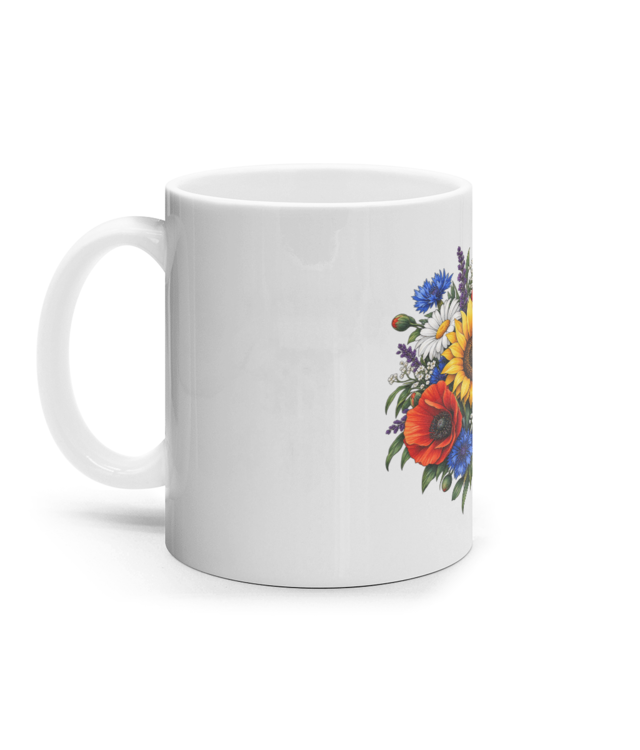 Floare 1.1 Cana Ceramica Alba