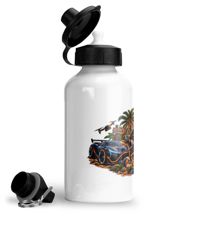 summer time Bidon Sport Din Aluminiu Cu Carabina
