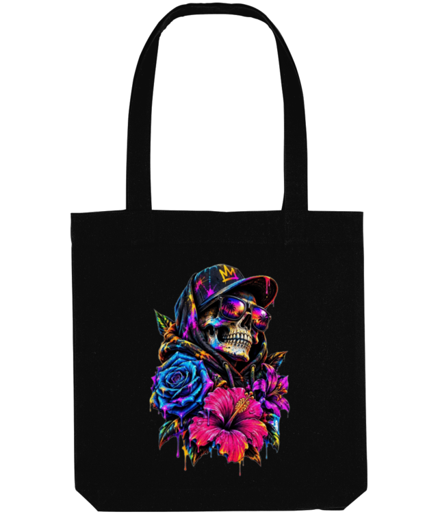 Schelet cu flori Tote Bag
