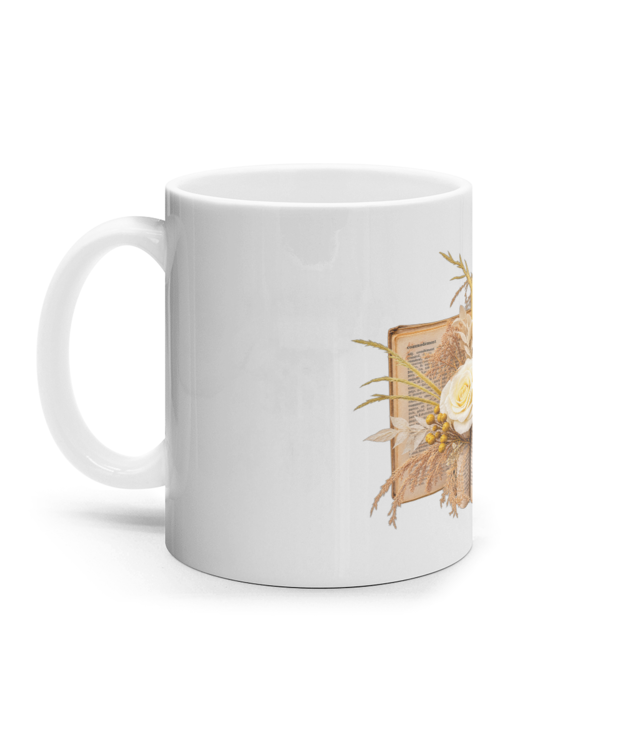 Flori in Carte Cana Ceramica Alba