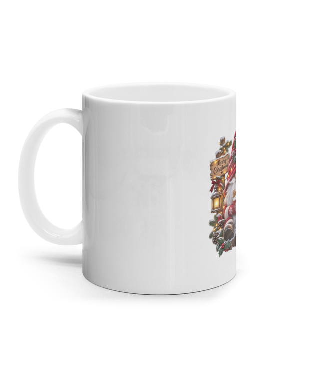 craciun fericit Cana Ceramica Alba