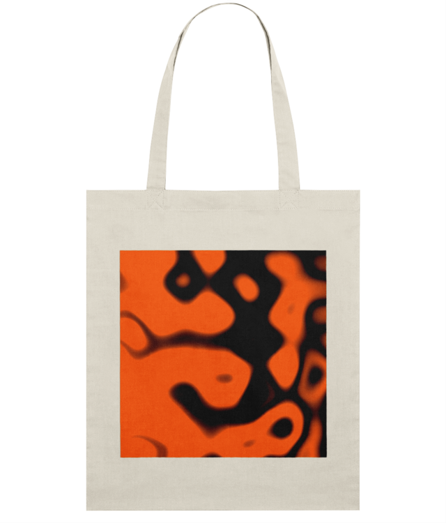Retro Liquid Pattern (Orange & Black) Light Tote Bag