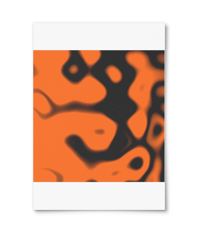Retro Liquid Pattern (Orange & Black) William Turner | A4 Portrait