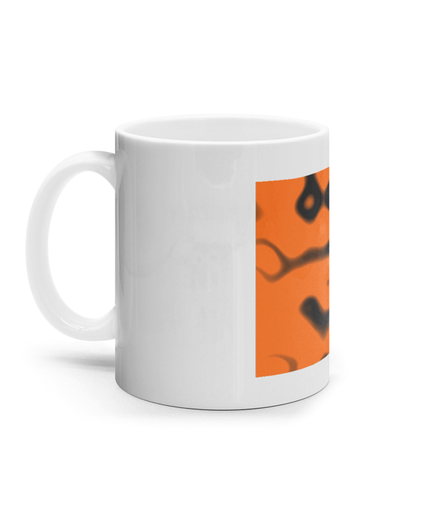 Retro Liquid Pattern (Orange & Black) Cana Ceramica Alba