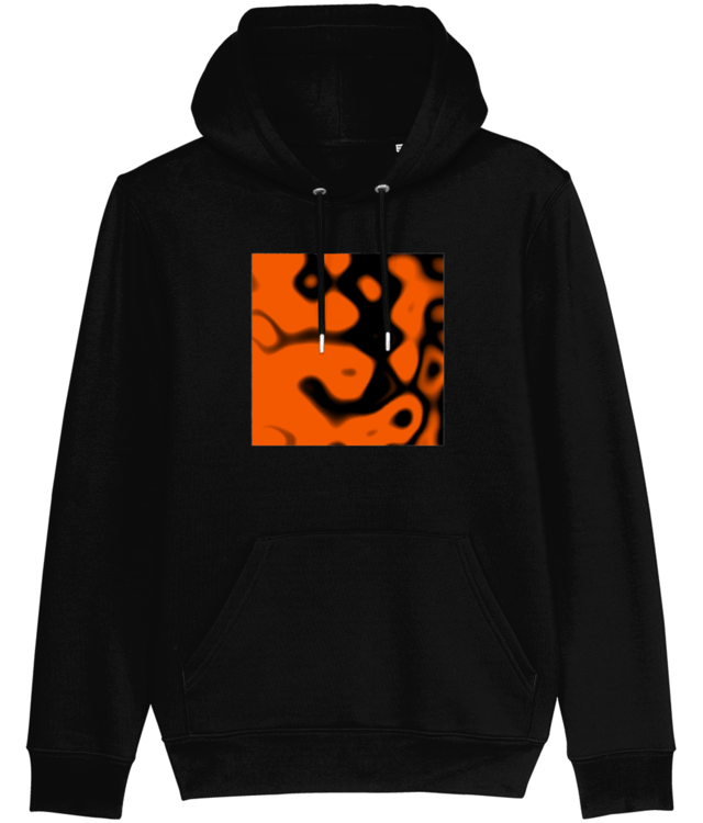 Retro Liquid Pattern (Orange & Black) Hanorac Unisex Premium | Cruiser 2.0