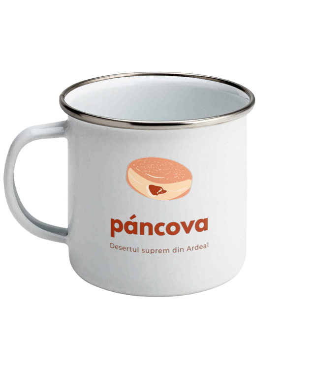 Cană cu „Pancova” – Dicționar de Cuvinte din Ardeal Cana Emailata