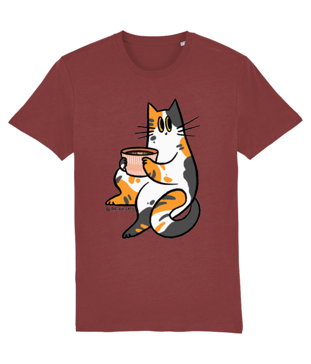 Cafea & Pisici - Tricou100% Bumbac Organic